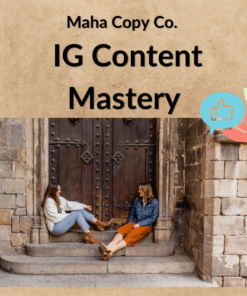 Maha Copy Co. – IG Content Mastery