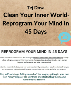 Tej Dosa – Clean Your Inner World- Reprogram Your Mind In 45 Days
