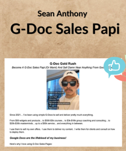 Sean Anthony – G-Doc Sales Papi