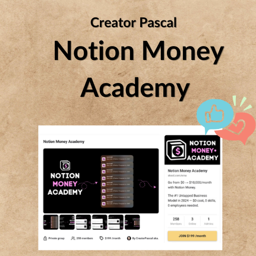 Nội dung đoạn văn bản của bạn (1) Creator Pascal – Notion Money Academy