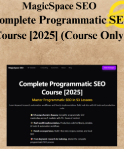 MagicSpace SEO - Complete Programmatic SEO Course [2025] (Course Only)