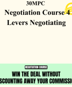 30MPC - Negotiation Course 4 Levers Negotiating